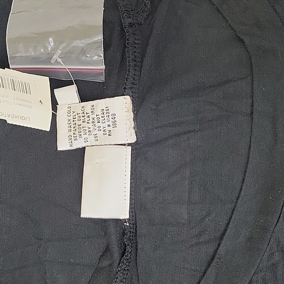 Newport News Beaded Short Sleeve Black Stretch Dress w/ Extra Replacement Beads - Picture 5 of 5